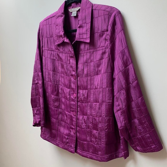 Vintage Magenta Panelled Chore Jacket - Picture 6 of 7